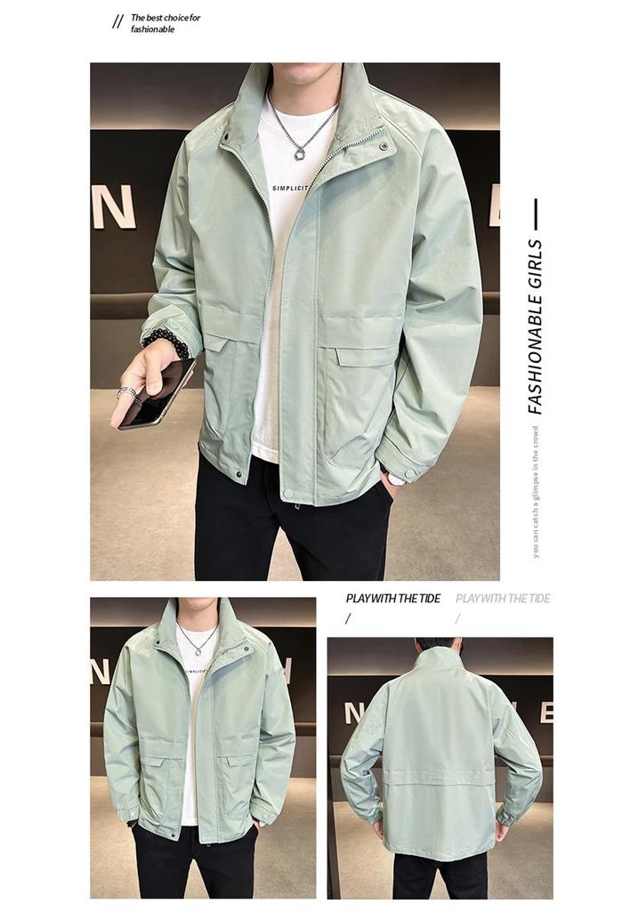 2025 Men's Casual Korean Style Trendy Jacket - Breathable & Comfortable for Spring and Autumn