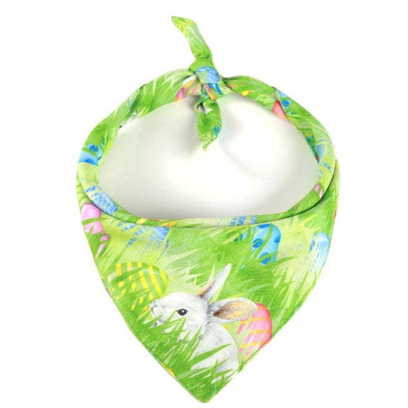Easter Festival Party Pet Bandana Dogs Easter Costume Neck Scarf Collar Holiday Dress Up Rabbit Printed Pet Cat Bandanas