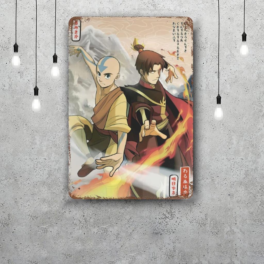zuko Cartoon Retro Vintage Tin Sign Poster Decorative Plaque Metal Plate Wall Decor