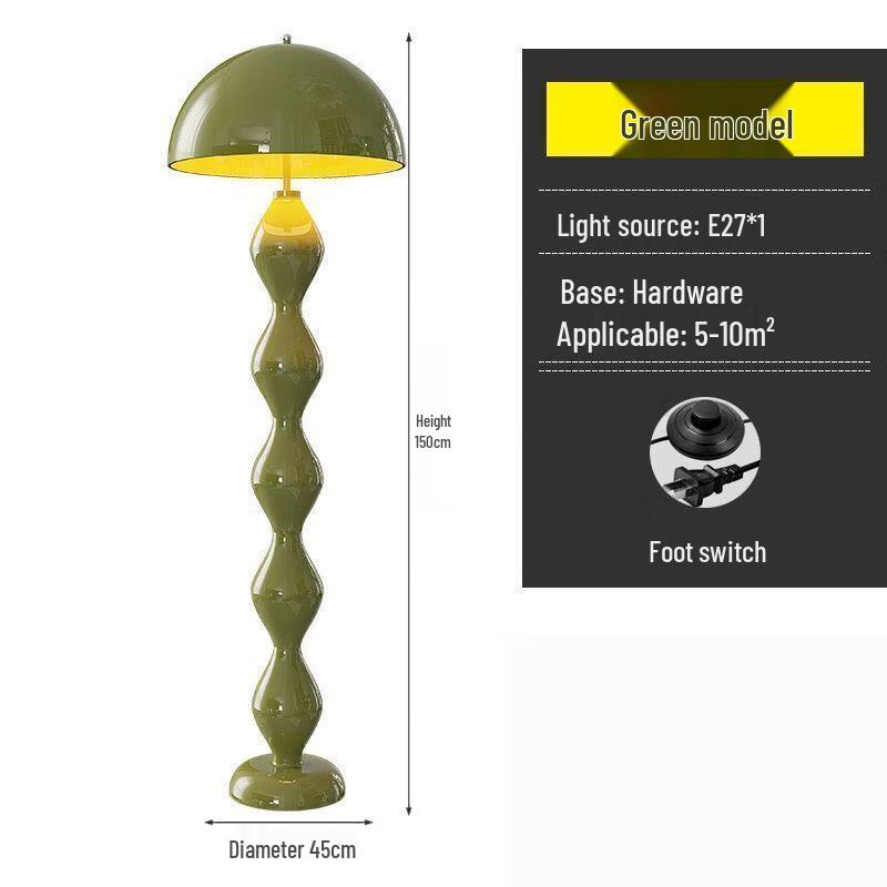 Minimalist Cream Style Mushroom Gourd Floor Lamp