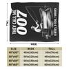 Funny Fishing They Call Me 007 0 Bites 0 Fish 7 Hours Humor Flannel Blanket  Super Soft Throw Blanket for Sofa Bed Cover