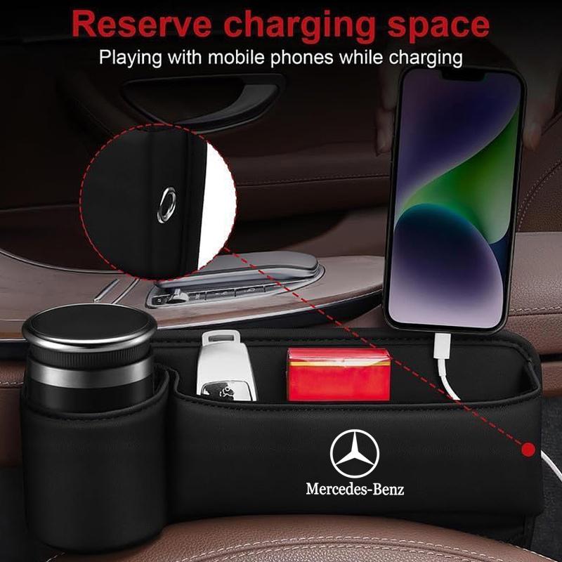 CRZ1 Car Seat Gap Storage Clip Organizer Box Cup Holder For Mercedes Benz Class W177 W205 W204 W203 Sprinter W211 W206 W220 W212 W210