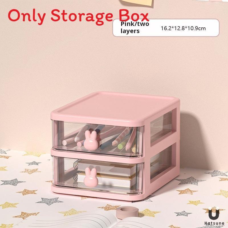 Cartoon Hase Kunststoff Schubladenorganizer mit Fächern zur Aufbewahrung von Schmuck und Kosmetik