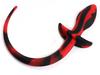 Dog Tail Plug Dog Tail 7.5 X 3.1cm Black-Red - Kinky Puppy - Puppy Play, Tail Dildos