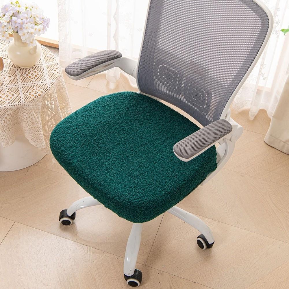Washable Computer Chair Seat Cozy Plush Chair Seat Protector Armchair Seat Cover  Winter Use