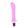 Silicone Fascia Massager Head Waterproof Glossy Surface Soft Muscle Massager Replacement Head Pink