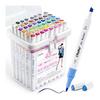 Ohuhu Illustration Markers, 47 Colors, 48 Pieces, Professional, Beginner, Thick and Thin Ends, Triangular Shaft, Marker Pen, Art Supplies Set,