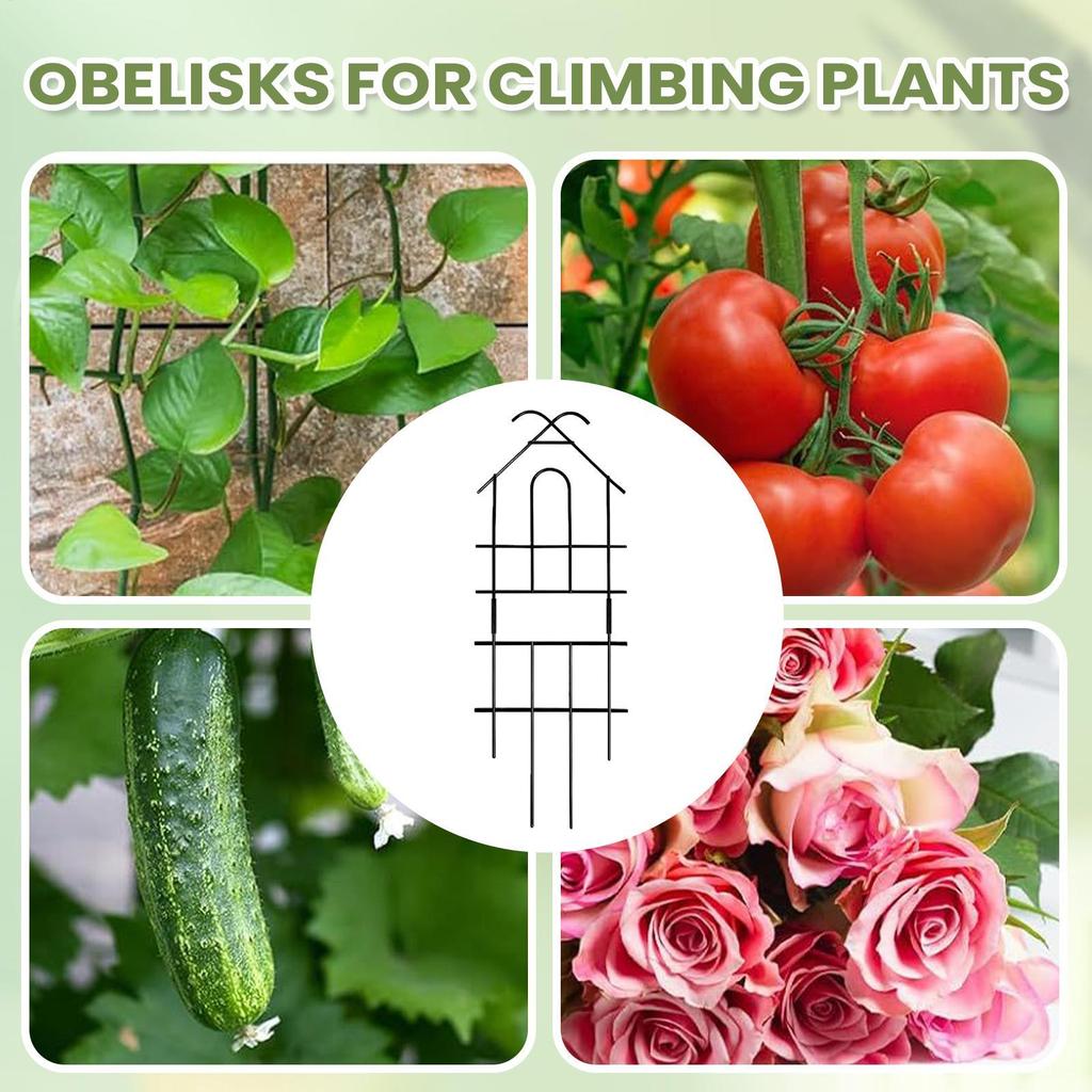 Plant Trellis Metal Plant Grow Support Trellis Climbing Vine Frame For Indoor Outdoor Patio Garden Greenhouse Balcony Wedding