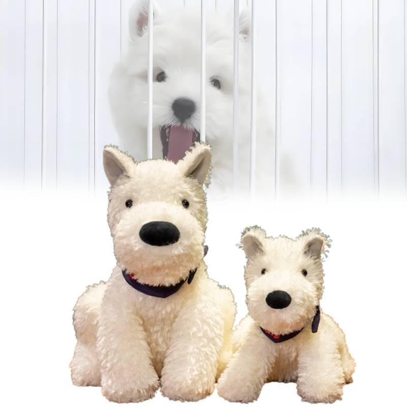 Cute West Highland White Terrier Plush Doll Fluffy Stuffed Animal Ideal For Birthdays And Special Occasions