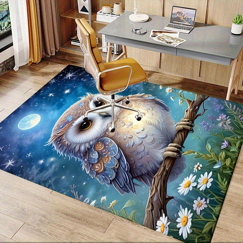 Office Carpet Cozy Owl Design for Sofa Protection Under Chairs