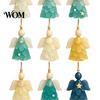 Unique Christmas Tree Hangings Sea Glass Angel Advent Calendar with 24 Hanging Ornaments for Decoration, Day Surprise Handmade 2D Flat Pendants