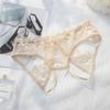 Sexy Transparent G-strings For Women Lace Lingerie Panties Solid Bowknot Underwear Plus Size Ladies Transparent Pantys Super Com
