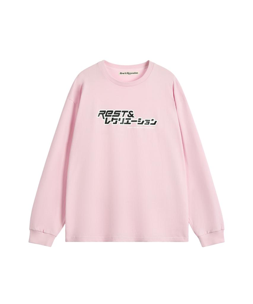 REST&RECREATION Anime Logo Long Sleeve Top - Pink