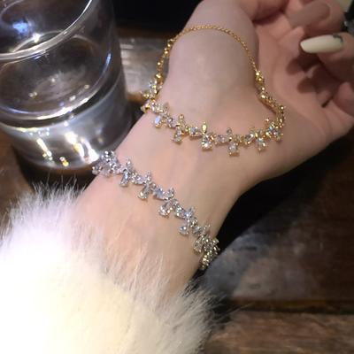 Zircon Butterfly Bracelet Light Luxury High Sense Fashion Exquisite Bracelet Full of Diamonds Super Flash Versatile Jewelry Women