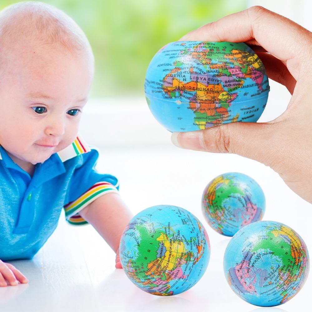 Earth Globe Model World Geography Map Ball Hand Squeeze Ball World Map Foam Ball Foam Rubber Ball