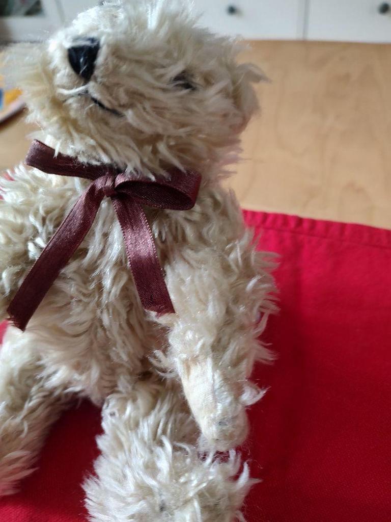 [BRUKT] Søt antikk teddybjørn pelsmateriale teddybjørn