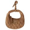 Wander Series Matelassé Metal Letter Logo Zipper Closure Removable Adjustable Shoulder Strap Soft Lambskin Hobo Bag 5NR019_2FPP_F098L