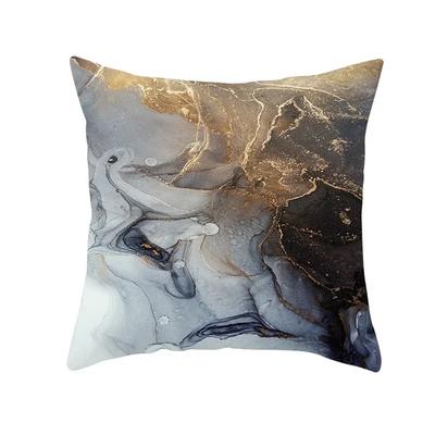 Neuer nordischer Marmor Goldlinien Druck Kissenbezug Modern Abstrakt Aquarell Kunst Dekokissenbezug Sofa Stuhl Wurfkissen