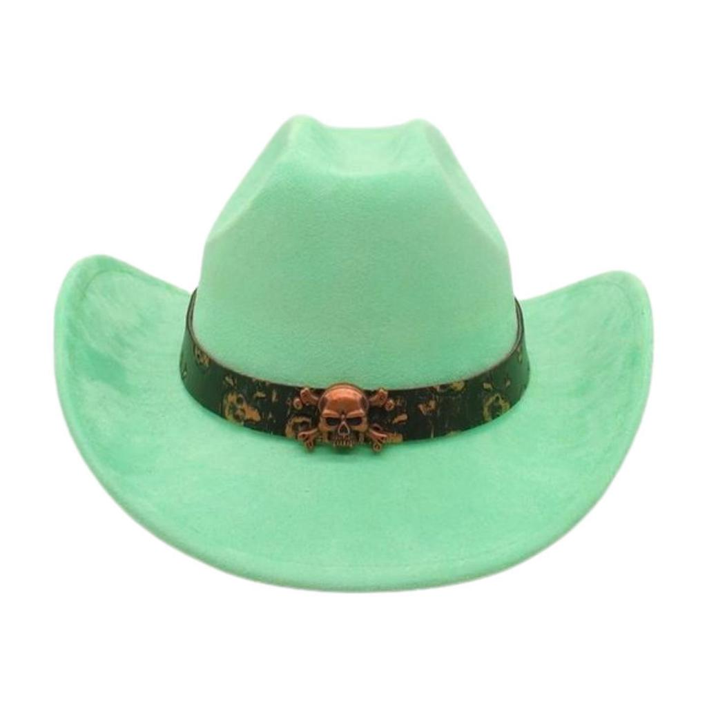 Foreign Trade  Tourism Top Hat Niche Western Cowboy Hat Niche Ethnic Style Skull Stage Dance Performance Hat