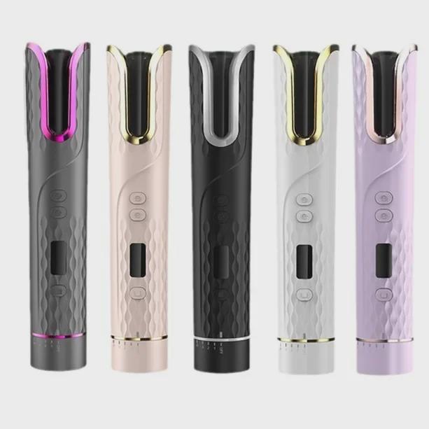 Wireless Automatic Rotating Curling Iron with LCD Display