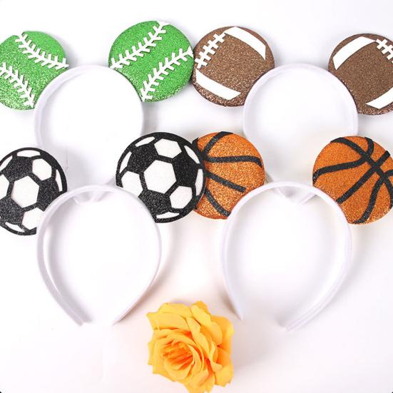 Soccer Fan Headband, Team Spirit Hair Hoop, Football Theme Party Headwear for Game Day, Fan Celebration