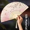 Tassel Elegent Female Fan Folding Fan Bamboo Classical Dance Fan  Home Decoration