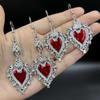 European Gothic Punk Bat Heart Earrings - Halloween Style