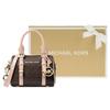 Michael Kors Bedford Series Classic Monogram Zip Closure Leather Boston Bag Women Handbags 32F9G06C0B-266