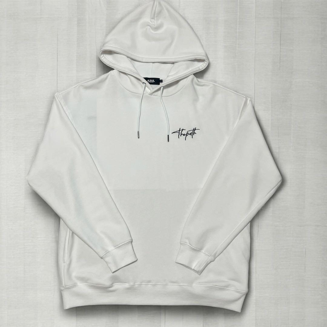 Beautiful itemAZUL by moussy white hoodie white big logo FREE