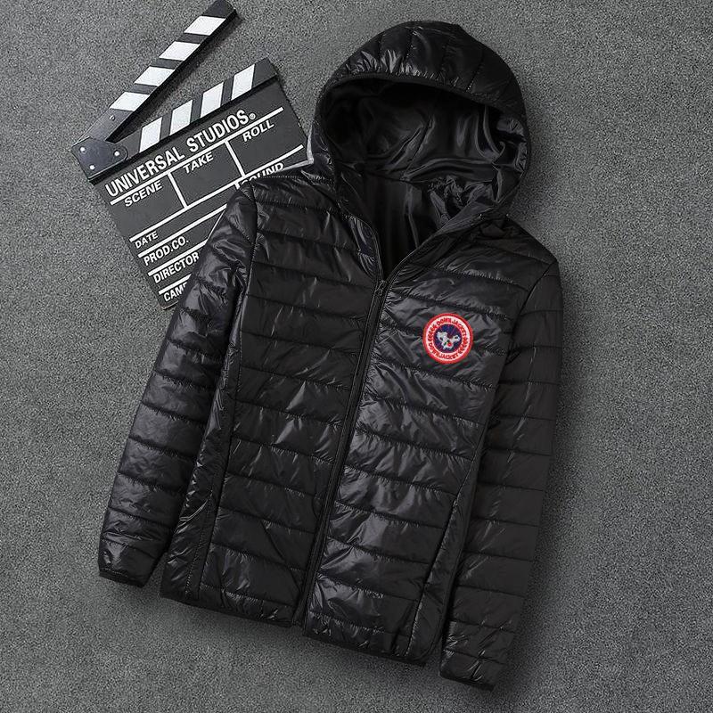 2025 Mens Lightweight Cotton Puffer Jacket Warm Casual Plus Size Short Hooded Coat Daily Wear