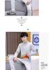Men's Autumn/Winter Warm Fleece Pajama Set - Half-High Collar, Solid Color, Middle-Aged & Elderly