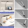 EppieBasic Desk Lamp,24W Led Desk Lamps with Clamp,Double Head Desk Light for Home Office, Architect Desktop Lamp Eye Care Workbench Office Table
