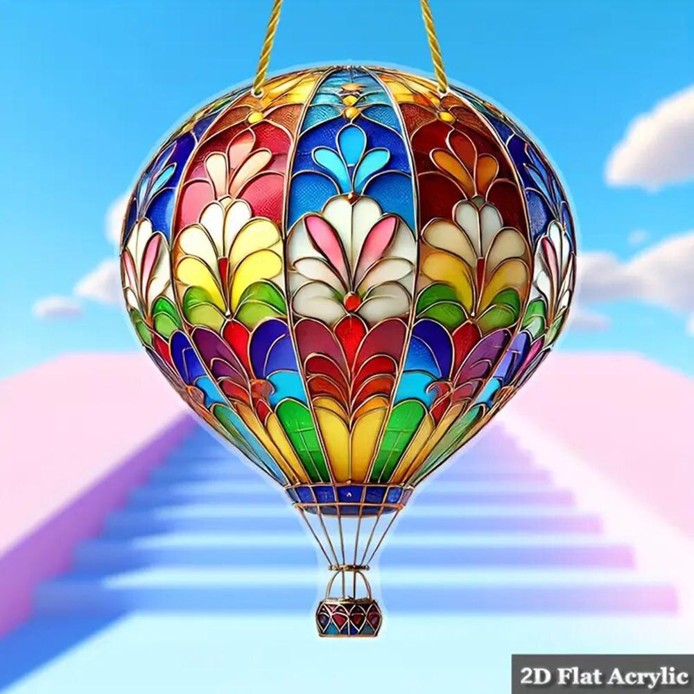 Heißluftballon Sonnenfänger 2D Acryl Anhänger Zuhause Modern Hängende Dekoration Schlafzimmer Wohnzimmer Retro Wanddekoration Anhänger