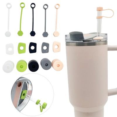 Straw Plug Reusable BPA Free Dishwasher Safe Fine Sealed Effective Dustproof Heat-resistant Silicone Spill Proof Stopper Personal Use