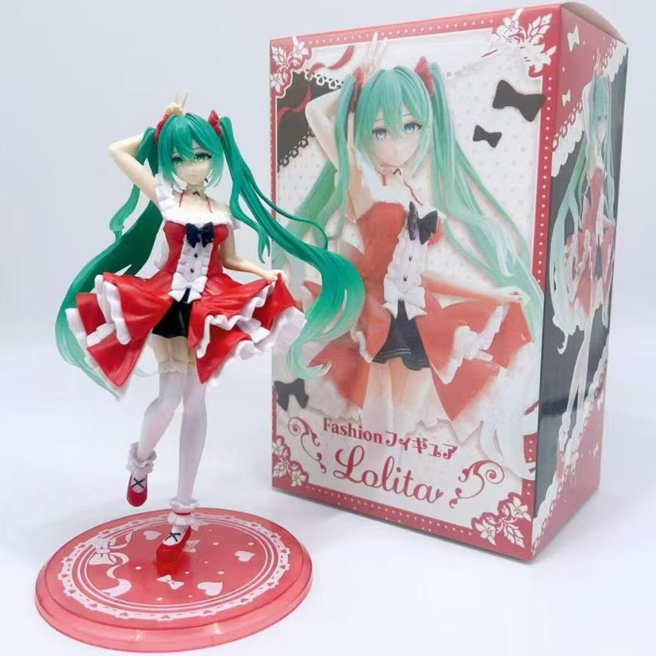 Hatsune Miku Anime Figur Spielzeug Niedliche Anime MIKU Stehende Position PVC Action Figur Kawaii Cartoon Modell Puppe Geburtstagsgeschenk Kind