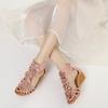 Neue Sommer Damen Böhmische Ethnische Keilabsatz Plateau Römische Sandalen, Floral Design Zum Kleid Matching