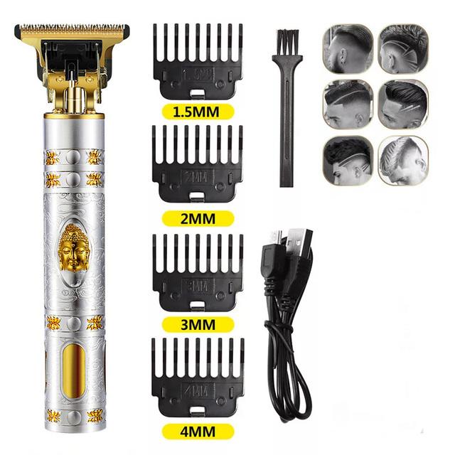 Vintage T9 Electric Cordless Hair Cutting Machine Professional Hair Barber Trimmer For Men Clipper Shaver Beard Lighter
