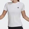 adidas Sportovní prodyšné tričko s kulatým výstřihem módní krátký rukáv Dámské trička Bílá GN8333