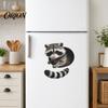 Cartoon Waschbär Toilettenaufkleber Kreative 3D Spähende Aufkleber, Selbstklebender Toilettensitz Aufkleber, Wasserdicht Abnehmbar Ohne Rückstände Abziehbild PVC Wassertank Abziehen Und