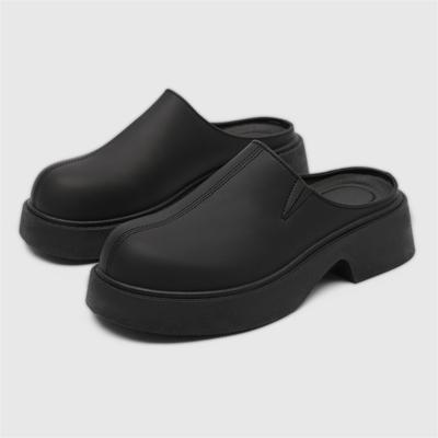 2024 Nouvelles Chaussures Mules en Cuir Chaussures Mi-Homme Pour Homme Marque de Luxe Pantoufles Homme Mocassins Chaussures Décontractées Chaussures Respirantes Pour Homme