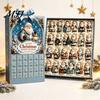 Christmas Advent Calendar 2026 Summer Beach Santa Calendar, 24-Day Acrylic Ornament Set with Tropical Tree Hanging Decor Surfing Figures,