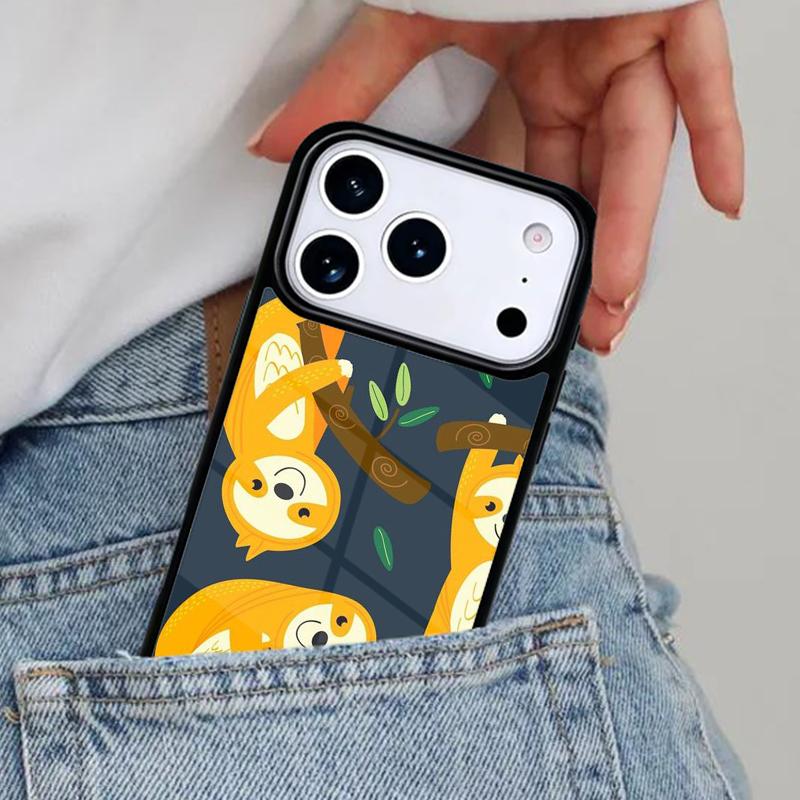 Kawaii Niedlicher Faultier Hänge Handyhülle für iPhone 16e 15 14 13 12 17 Pro Max Plus Air 17pro Hülle Coque