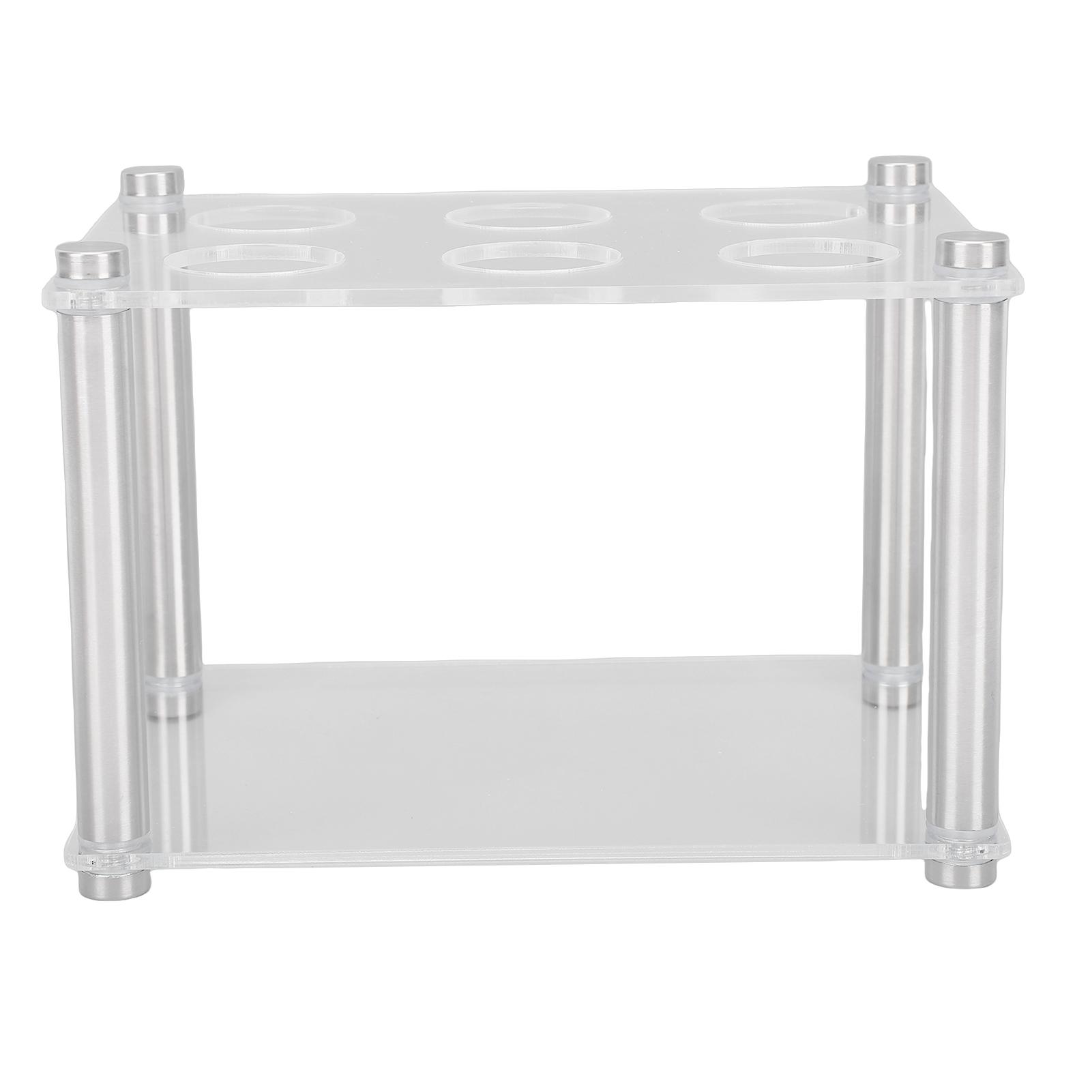 

Holder Fit for Cirkul Cartridge Rectangular 6 Holes Acrylic Clear Flavor Bottle Storage Rack Organizer for Kitchen Countertop