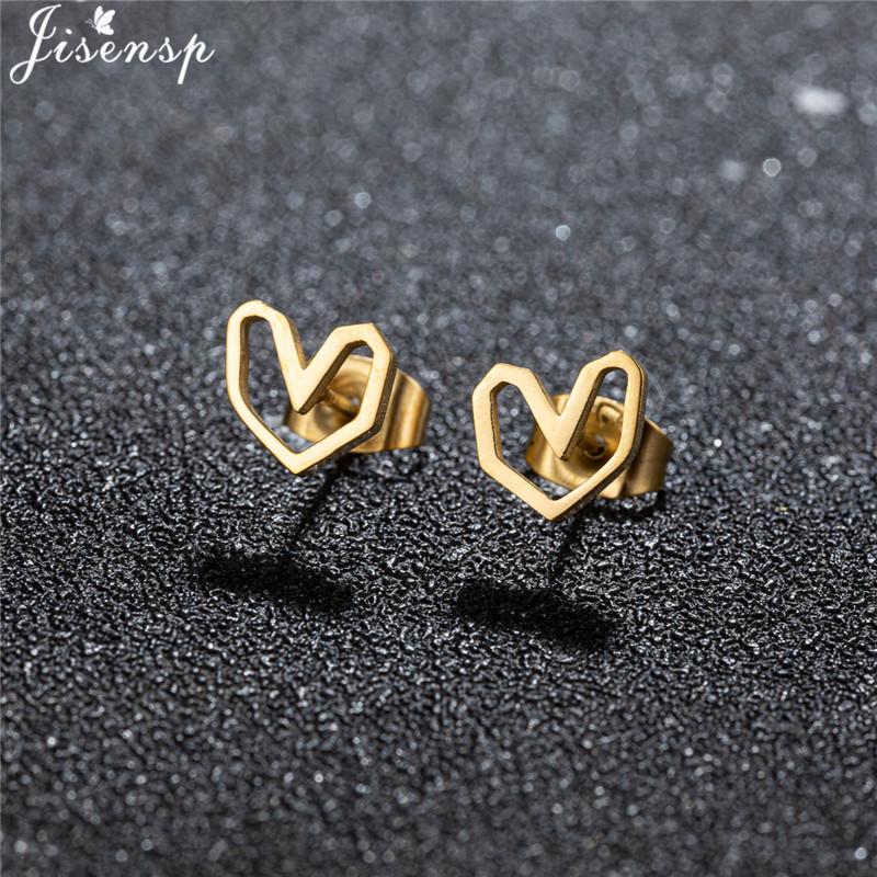 Stainless Steel Geometric Stud Earrings for Women Minimalist Circle Triangle Star Ear Studs Horseshoe U Shaped Earings oorbellen