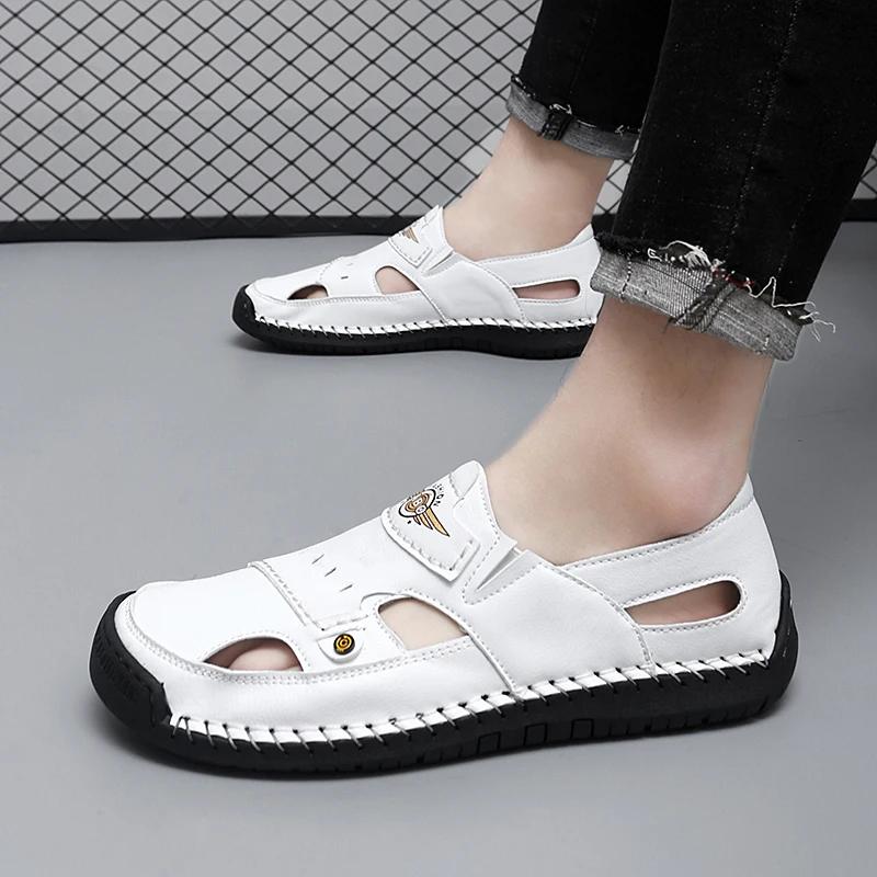 Summer Men Sandals Beach Slippers Trekking Casual Fashion Fishing Comfortable Classic Roman Hiking Climbing Outdoor Leather