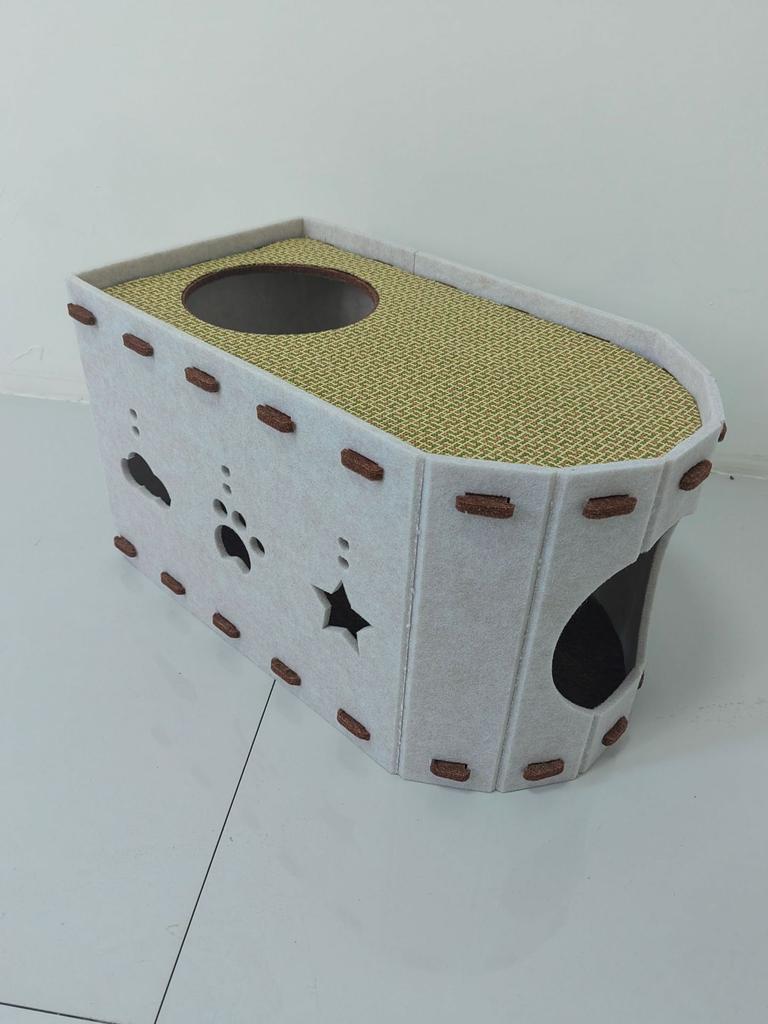 New Type of Pet Nest Double-layer Felt Cat Nest Cat Scratch Board Integrated Wear-resistant and Debris Free Cat House