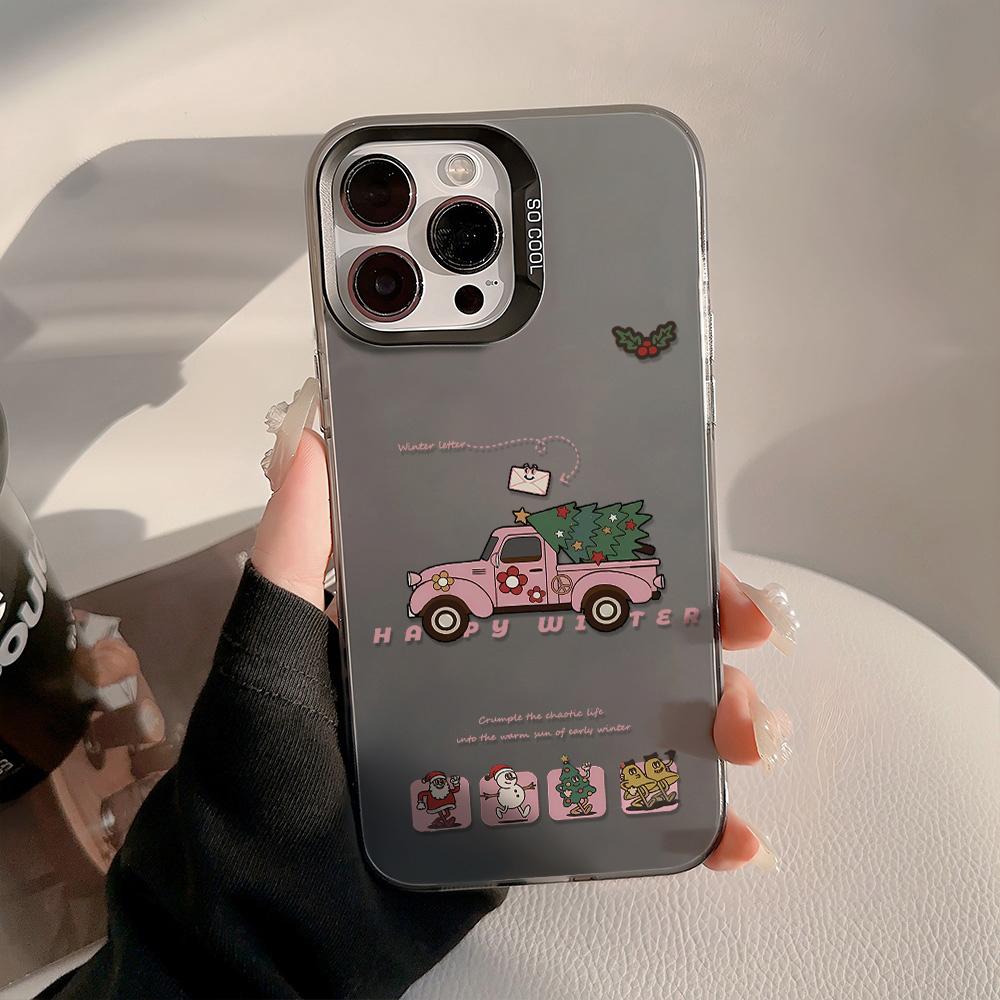 Snowflakes Christmas Bowknot Phone Case For iPhone 17 Pro Case iPhone 16 13 15 14 12 11 17 Pro Max IMD Shockproof Bumper Cover