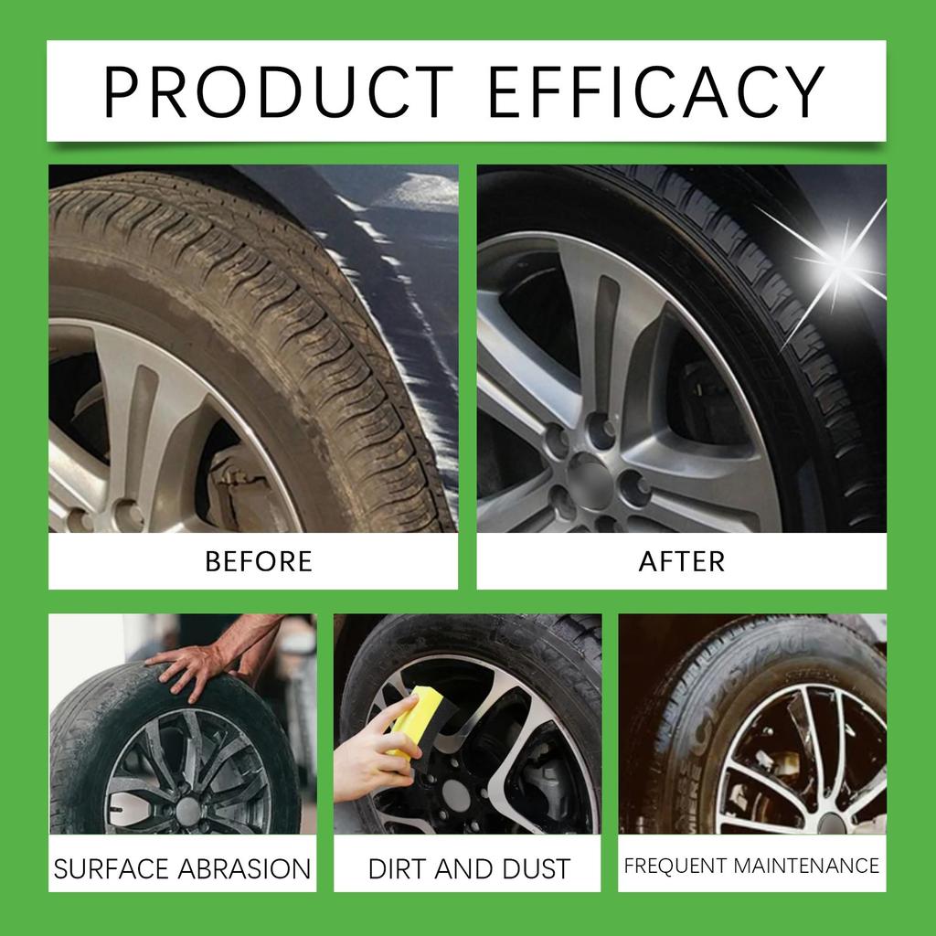 Wheel Gloss Spray Set Car Tire Maintenance Decontamination Polishing Black Gloss Care Agent 100ml