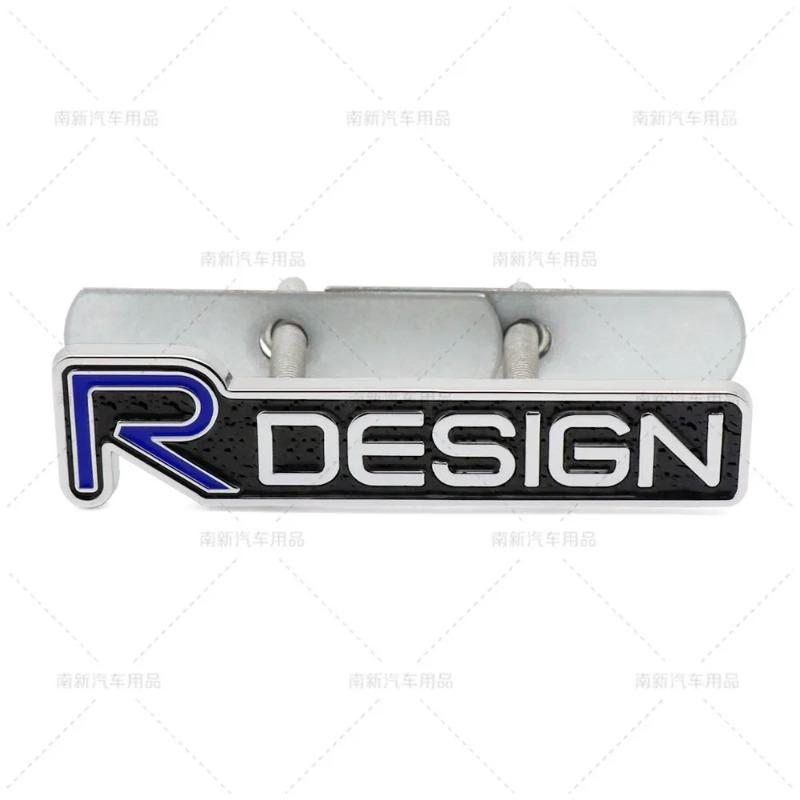 3D Metal Rdesign R Design Front Grill Car Badge Sticker Emblem Decal Decoration For VOLVO XC40 XC60 XC90 V90 S90 S60 V60 V40 C70