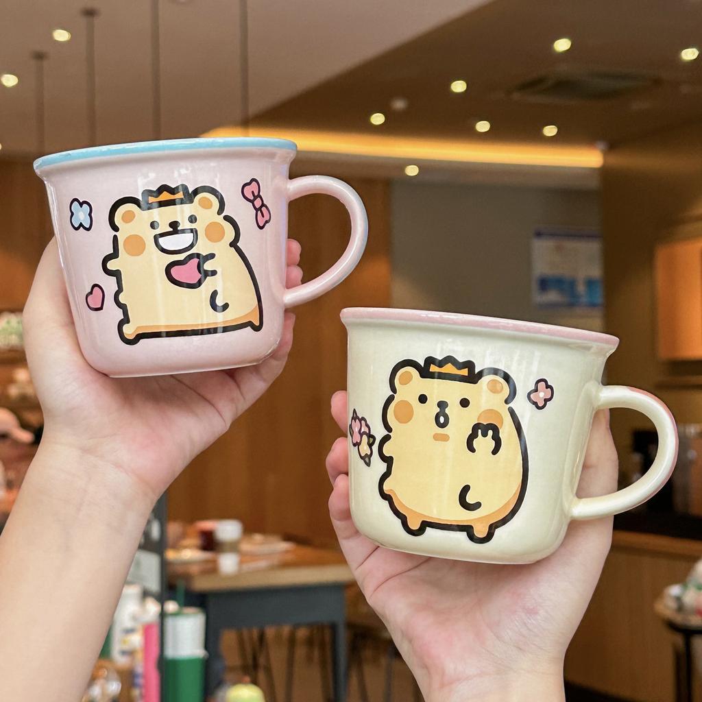High-value cute bear bug cup girl birthday gift children's breakfast coffee cup girlfriend souvenir gift box